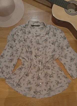 Camisa elegante florida, Zara Basic, Tamanho L, brand: Zara Basic, condizioni: Ottime, taglia: L / IT 44 / EU 40, €7.00, €8.05 include la Protezione acquisti