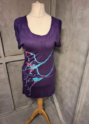 FatFace Purple Bird Print Modal Tee with Silk Trim – Size 10/12, brand: FatFace, condition: Very good, size: M / 10, £5.00, £5.95 includes Buyer Protection Pro