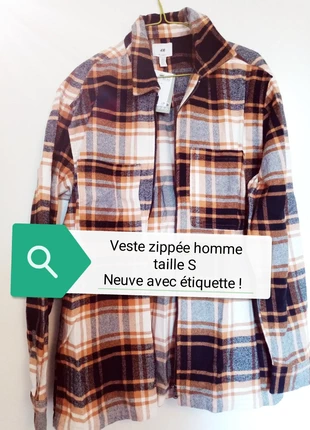 Veste zippée à carreaux surchemise bûcheron homme Taille S, marke: H&M, zustand: Neu, mit Etikett, größe: S, 10,00 €, 11,20 € inklusive Vinted-Käuferschutz