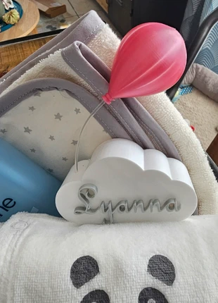 Décoration personnalisée nuage & ballon – Cadeau naissance, marque: RECREAJU, état: Neuf sans étiquette, 10,90 €, 12,15 € Protection acheteurs (Pro) incluse