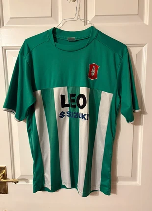 Vintage Bangkok Glass FC Home Shirt – Green/White Stripes, brand: Estée Lauder, condition: Good, size: L, £12.00, £13.30 includes Buyer Protection