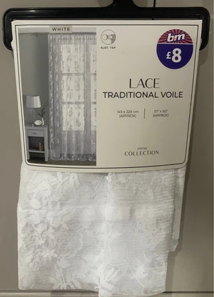 Lace Voile Curtain Panel BNWT, brand: Home Collection, condition: New with tags, size: 200 cm - 249 cm, £5.00, £5.95 includes Buyer Protection