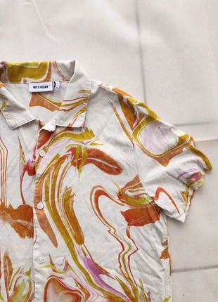 Chemise décontractée motif psychédélique Weekday effet Vintage | Taille M, brand: Weekday, condition: Very good, size: M, €13.50, €14.88 includes Buyer Protection