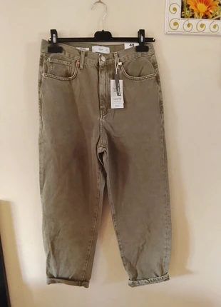 👒 MANGO Neuf Taille 38 👒 Jean kaki slouchy ballon High waist NP 50 e 👒, brand: Mango, condition: New with tags, size: L / 40 / 12, €25.00, €26.95 includes Buyer Protection