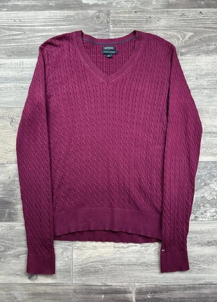 Pull col V torsadé Tommy Hilfiger Violet taille M, marke: Tommy Hilfiger, zustand: Gut, größe: M / 38 / 10, 12,00 €, 13,30 € beinhaltet Vinted-Käuferschutz Pro