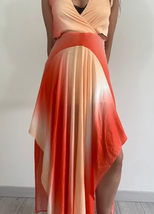 Robe longue d'été Maje couleur corail et beige taille S femme, marke: Maje, zustand: Sehr gut, größe: S / 36 / 8, 105,00 €, 110,95 € inklusive Vinted-Käuferschutz