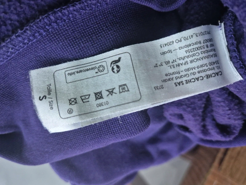 Sweat violet cache cache S - photo numéro 6