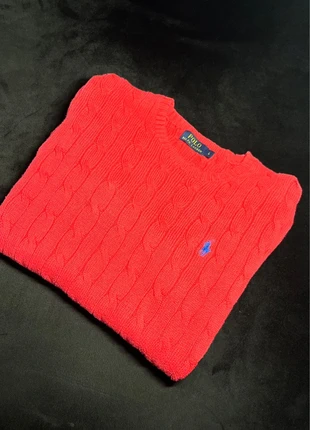 Pull torsadé Ralph Lauren Rouge / L, marque: Ralph Lauren, état: Très bon état, taille: L, 75,00 €, 79,45 € Protection acheteurs incluse