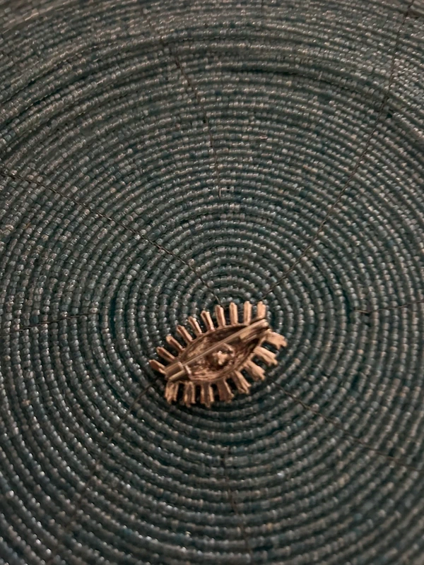 Fascinato Broche perlé en forme d'oeil. - photo numéro 3