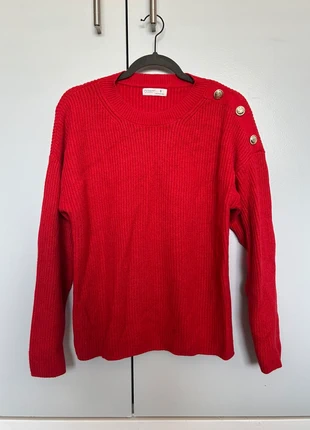 Red Jumper with Gold Buttons on shoulder, brand: Primark, condition: Very good, size: S / 36 / 8, €4.00, €4.90 includes Buyer Protection