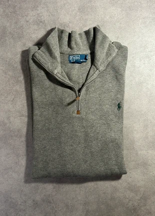 Pull camionneur 1/4 zip Ralph Lauren gris XXL col montant logo brodé sweater vintage homme casual, marke: Ralph Lauren, zustand: Sehr gut, größe: XXL, 47,50 €, 50,58 € inklusive Vinted-Käuferschutz