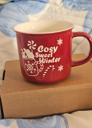 Taza de cerámica cosy sweet winter, merk: sin marca, staat: Nieuw met prijskaartje, € 6,00, € 7,00 inclusief Kopersbescherming