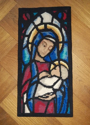 Geweldige vintage retro geborduurde Madonna Maria met kind, marca: Vintage, estado: Muito bom, €29.00, €31.15 inclui Proteção do Comprador