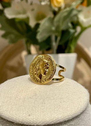 Bague dorée style vintage ajustable en acier inoxydable, brand: Tendance, condition: Very good, size: Adjustable, €7.90, €9.00 includes Buyer Protection Pro