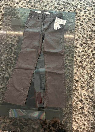 Zara waxed coated beschichtete jeans cropped flared flare bootcut foil hose y2k 2000s vintage, marke: Zara, zustand: Neu, mit Etikett, größe: S / 36 / 8, 11,00 €, 12,25 € inklusive Vinted-Käuferschutz