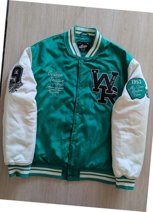 Blouson Bombers Teddy Homme Alcott Varsity NY Vert Boston Logo Brodé Taille XXL, marke: Alcott, zustand: Sehr gut, größe: XXL, 34,90 €, 37,35 € inklusive Vinted-Käuferschutz