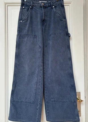 Pantalon carpenter bleu Bershka 28/38, marque: Bershka, état: Très bon état, taille: W28 | FR 38, 10,00 €, 11,20 € Protection acheteurs incluse