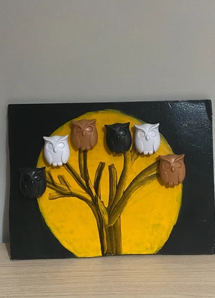 Colgador de llaves artesanal “Búhos al anochecer”, condizioni: Nuovo senza cartellino, €35.00, €37.45 include la Protezione acquisti