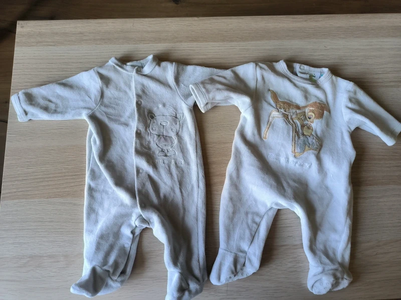 Lot pyjamas velours, naissance