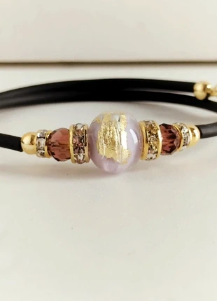 Bracelet en Verre de Murano Lilas et Or, marke: Murano, zustand: Neu, mit Etikett, 12,00 €, 13,30 € inklusive Vinted-Käuferschutz