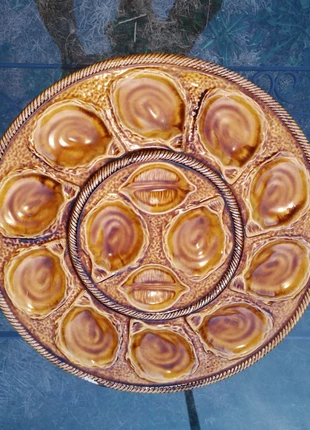 Magnifique Plat à Huîtres Vintage Saint Clément - Céramique Marron Fait Main, marke: St Clément, zustand: Sehr gut, 50,00 €, 53,20 € inklusive Vinted-Käuferschutz