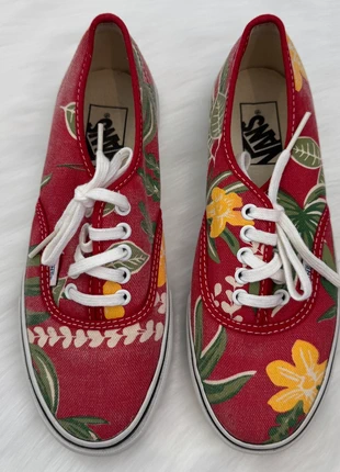 Vans Size 4 Red Hawaiian Print Limited Edition Authentic Slim Van Doren sneakers, brand: Vans, condition: Very good, size: 4, £30.00, £32.20 includes Buyer Protection