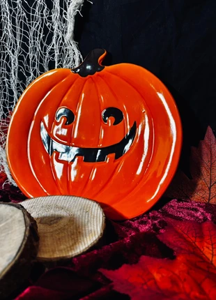 Assiette citrouille en céramique 🎃, état: Très bon état, 6,00 €, 7,00 € Protection acheteurs incluse