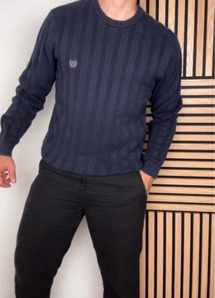 Pull col rond Chaps Ralph Lauren | Bleu marine texturé | Taille S, brand: Chaps Ralph Lauren, condizioni: Ottime, taglia: S, €18.00, €19.60 include la Protezione acquisti Pro