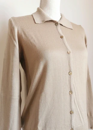 Maglioncino vintage 80s style cardigan polo beidge sabbia in pura lana vergine 100%, marca: Pura Lana Vergine, estado: Novo sem etiquetas, tamanho: M / 38 / 10, €35.00, €37.45 inclui Proteção do Comprador