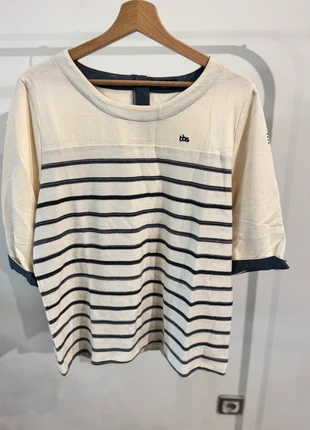T-shirt marinière TBS – Manches 3/4 – Taille 40, marque: TBS, état: Bon état, taille: L / 40 / 12, 10,00 €, 11,20 € Protection acheteurs incluse