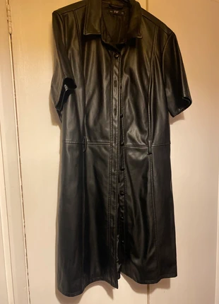 Size UK 16 Leather look dress in black, brand: Tesco F&F, condition: New without tags, size: L / UK 16-18, £8.00, £9.10 includes Buyer Protection