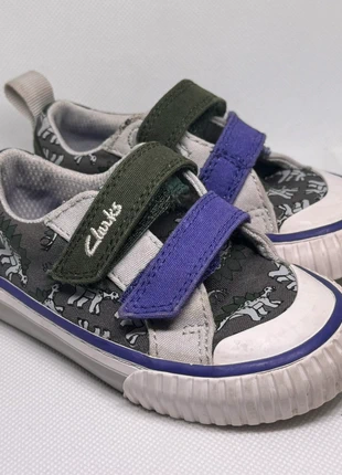 Clarks Boys UK 4.5 EUR 20.5 Foxing Steggy Toddler Boys First Canvas Shoes, brand: Clarks, condition: Very good, size: 4 baby | EU 21, £14.95, £16.45 includes Buyer Protection Pro