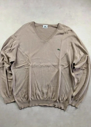Pull Col V Lacoste Biege, marke: Lacoste, zustand: Zufriedenstellend, größe: XL, 9,99 €, 11,19 € inklusive Vinted-Käuferschutz
