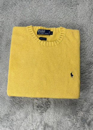 Pull col rond Jaune épais Ralph Lauren coton maille logo brodé classique - Taille L, marque: Ralph Lauren, état: Très bon état, taille: L, 40,00 €, 42,70 € Protection acheteurs (Pro) incluse