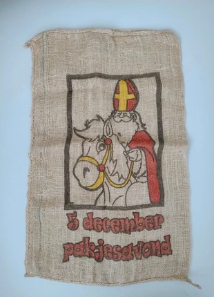 Jute zak Sinterklaas, brand: UIT, condizioni: Ottime, €2.50, €3.33 include la Protezione acquisti