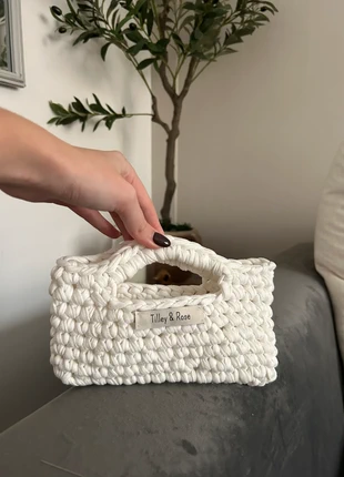 Mini white crochet bag, brand: NO LABEL, condition: New with tags, £6.00, £7.00 includes Buyer Protection