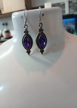 Gorgeous gothic style purple stone drop earrings, brand: Fashion Jewelry, condition: Very good, £2.99, £3.84 includes Buyer Protection