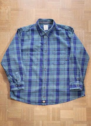 Chemise Dickies à carreaux vert/bleu manches longues – Taille XXXL, marque: Dickies, état: Très bon état, taille: XXL, 16,00 €, 17,50 € Protection acheteurs incluse