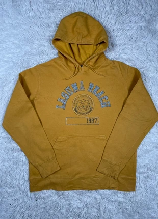 Pull à capuche Américain Laguna Beach vintage jaune | Taille : M, brand: Aéropostale, condizioni: Ottime, taglia: M, €8.00, €9.10 include la Protezione acquisti