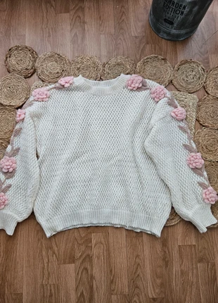 Pull fleurs, merk: Monique, staat: Nieuw zonder prijskaartje, maat: Universele maat, € 15,00, € 16,45 inclusief Kopersbescherming