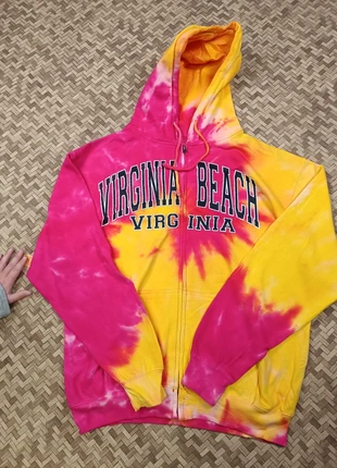 Veste rose fuchsia et jaune à capuche taille S, brand: Vintage Dressing, condition: Very good, size: S, €8.00, €9.10 includes Buyer Protection