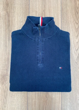 Pull Tommy Hilfiger half zip 1/4 zip col camionneur | marine logo brodé | taille M, marque: Tommy Hilfiger, état: Très bon état, taille: M, 35,00 €, 37,45 € Protection acheteurs incluse