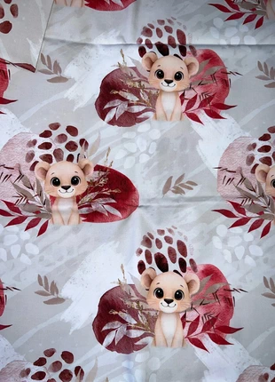 Tissu coton oeko tex lion bordeaux imprimé animal, marca: Coton, estado: Nuevo con etiquetas, 13,50 €, 14,88 € Protección al comprador Pro incluida