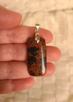 Pendentif Obsidienne Acajou, merk: lithotherapie, staat: Nieuw zonder prijskaartje, € 13,00, € 14,35 inclusief Kopersbescherming