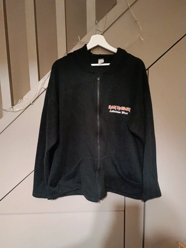 Veste zippée à capuche Iron Maiden XL 90's rare - photo numéro 2