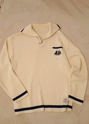 Pull Zippé Marin Couleur crème, brand: Vintage Dressing, condition: Very good, size: One size, €16.00, €17.50 includes Buyer Protection