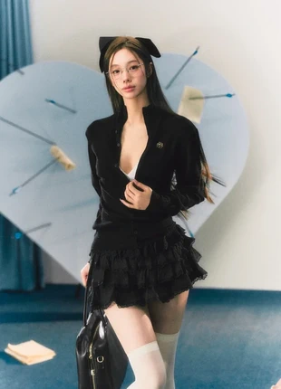 Cute mini ruffle skirt with lace details and elastic waist by LLDC, marca: laluneduciel, estado: Muy bueno, tamaño: M / 38 / 10, 29,00 €, 31,15 € Protección al comprador incluida