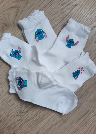 Superbe lot 5 paires neuves socquettes enfant stitch, brand: Stitch, condition: New with tags, size: EU 25 - 27, €9.90, €11.10 includes Buyer Protection