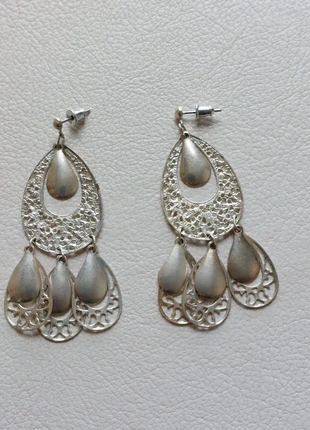 Boucles d'oreille orientales argentées mat, condition: Very good, €3.00, €3.85 includes Buyer Protection