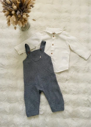 Salopette&chemise, marque: H&M, état: Très bon état, taille: 6-9 mois / 68 cm, 8,00 €, 9,10 € Protection acheteurs incluse